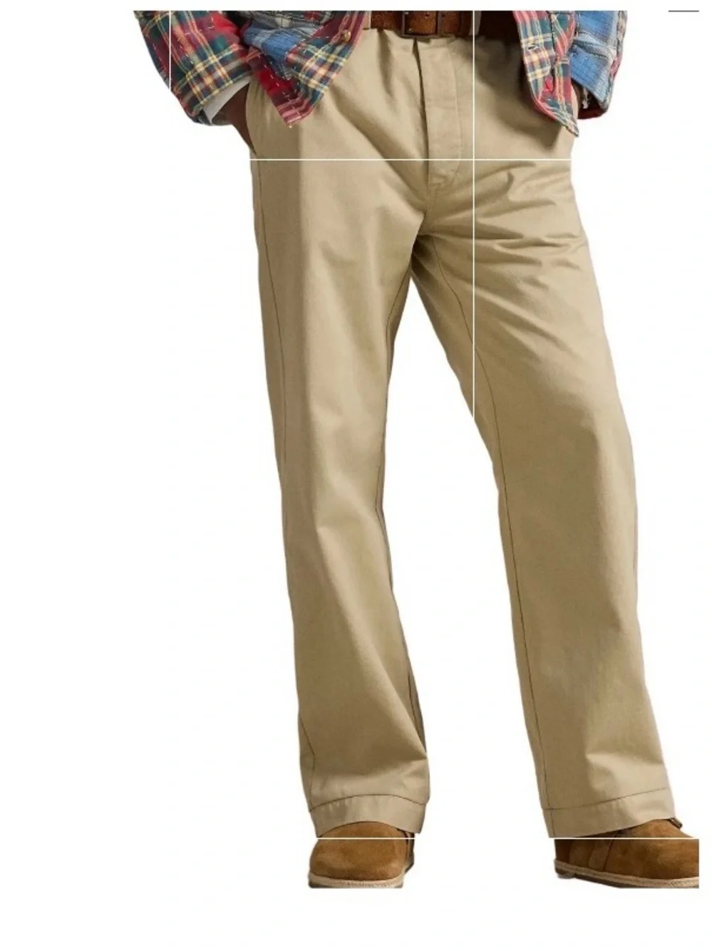 Polo‎ Ralph Lauren Mens Prospect Pant Chinos Size 40x30  Khaki Cotton Flat Front